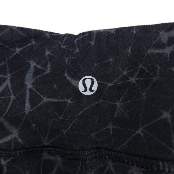 LULULEMON Wunder Under Crop II Leggings Full-On Luon Star Crushed Coal Black 6 - Picture 5 of 6